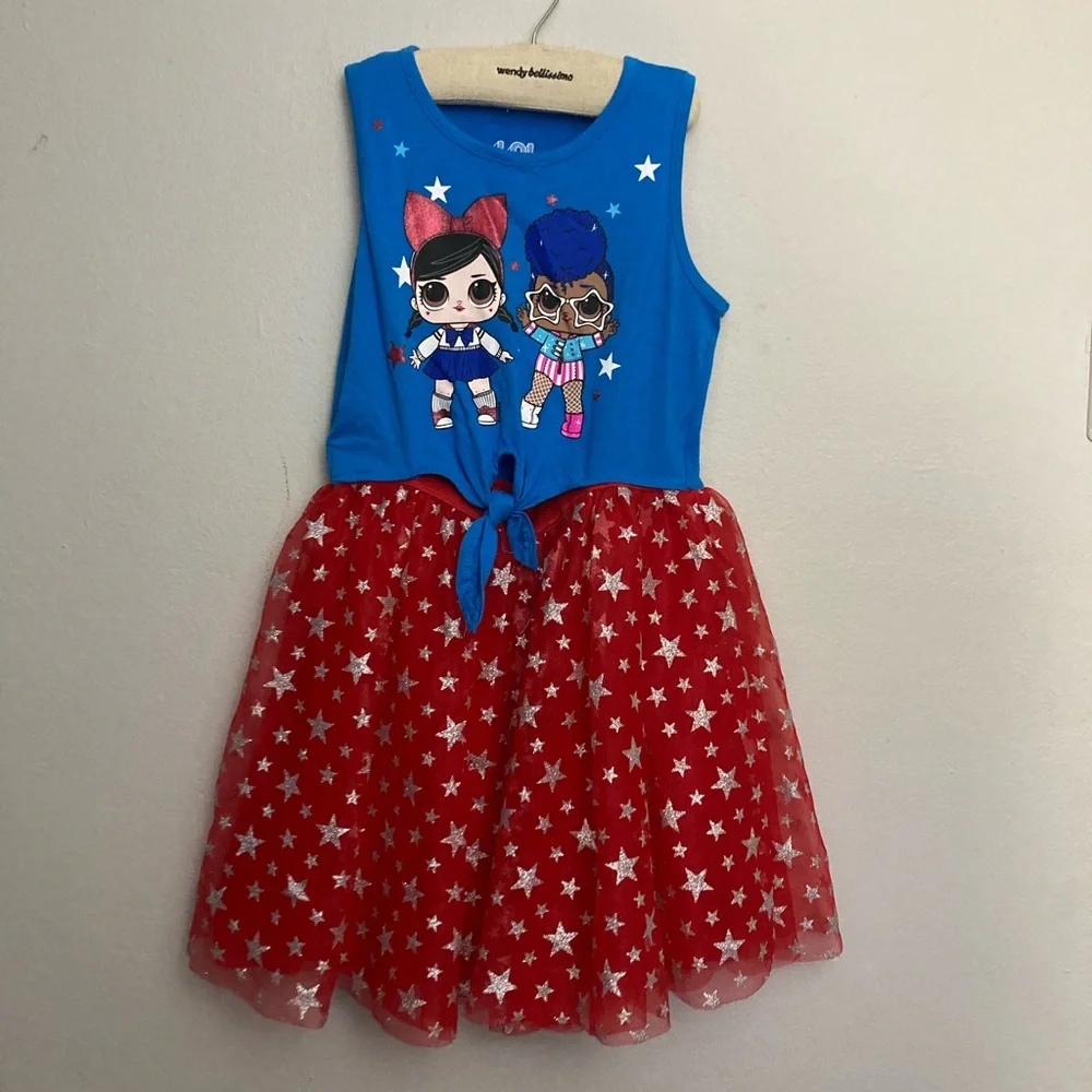 8-20 girls LOL Dolls dress tulle medium 7-8